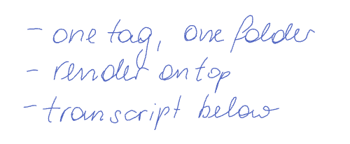 Three handwritten lines, as drawn on the reMarkable